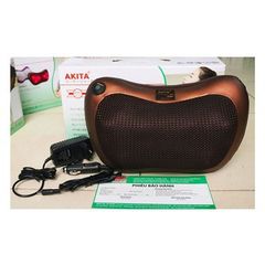 Gối Massage Hồng Ngoại Akita Nhật Bản - Giảm Đau Và Thư Giãn Với 6 Bi Massage, Thiết Kế Compact, Dùng Được Cho Cổ, Vai, Lưng