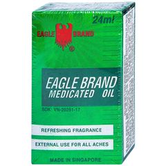 Dầu Gió Xanh Singapore Con Ó Eagle Brand 24ml Chính Hãng - Giảm Đau, Thoáng Mũi, Thư Giãn Cơ Thể Từ Thương Hiệu Borden