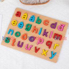 Bảng Chữ Cái Gỗ Tiếng Việt Nổi Chữ và Số 30x22cm - Đồ Chơi Giáo Dục Phát Triển Tư Duy Cho Bé