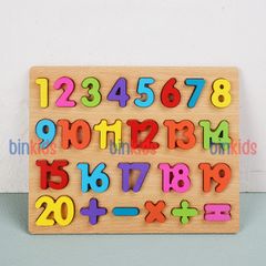 Bảng Chữ Cái Gỗ Tiếng Việt Nổi Chữ và Số 30x22cm - Đồ Chơi Giáo Dục Phát Triển Tư Duy Cho Bé