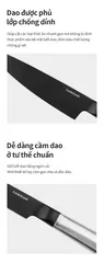 Dao Thái 33cm LocknLock CKK923 - Dao Bếp Chống Dính Liền Khối Thép Không Gỉ - Hàng Chính Hãng 8 Inch Chất Lượng Cao