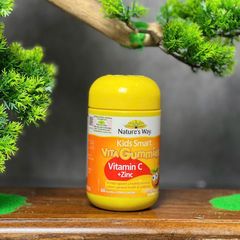 Kẹo Dẻo Bổ Sung Vitamin C cho Bé Nature's Way Kids Smart Vita Gummies 60 Viên - Hỗ Trợ Sức Đề Kháng và Kẽm