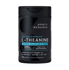 Viên Uống L-Theanine Sports Research 200mg 150 Viên - Hỗ Trợ Giảm Căng Thẳng, Tăng Tập Trung, Ngủ Ngon - Hàng Mỹ Chính Hãng
