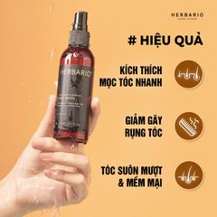 Nước xịt dưỡng tóc tinh dầu Vỏ Bưởi Pomelo và Bồ Kết Herbario 100ml - Chăm sóc tóc mềm mượt, nuôi dưỡng từ gốc đến ngọn