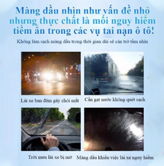 Bình Xịt Nano Tẩy Màng Dầu & Ố Kính Xe Hơi GRAYWELL 280ml - Sạch trong 3 phút, Chống Bám Bụi, Bảo Vệ Kính Ô Tô