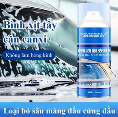Bình Xịt Nano Tẩy Màng Dầu & Ố Kính Xe Hơi GRAYWELL 280ml - Sạch trong 3 phút, Chống Bám Bụi, Bảo Vệ Kính Ô Tô