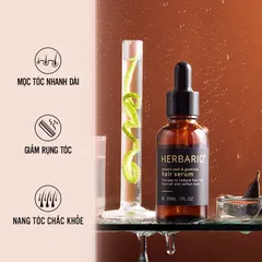 Serum Mọc Tóc Vỏ Bưởi & Bồ Kết Herbario 30ml - Chăm Sóc Tóc Tự Nhiên, Giúp Tóc Mọc Nhanh, Giảm Rụng Tóc - 100% Thuần Chay