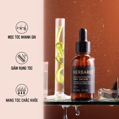 Serum Mọc Tóc Vỏ Bưởi & Bồ Kết Herbario 30ml x 2 - Kích Thích Mọc Tóc, Giảm Rụng, Dưỡng Ẩm, Tóc Dày Khỏe Mạnh