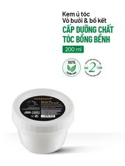 Kem ủ tóc bồ kết & vỏ bưởi Herbario 200ml - Dưỡng ẩm & nuôi dưỡng tóc mềm mại, óng ả tự nhiên, thuần chay.