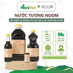 Nước Tương Lên Men Tự Nhiên Noom 500ml - Gia Vị Chay Làm Từ Lạc Hữu Cơ - Thay Thế Bột Ngọt An Toàn