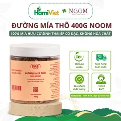 Đường Mía Thô 400g Noom - Nguyên Chất Rich Vitamin và Khoáng Chất, Dạng Vụn Giữ 100% Mật Nguyên Vẹn, Hữu Cơ Việt Nam