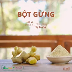 Bột Gừng Noom 100% Tây Giang - Gia Vị Thảo Dược Cay Đằm, Thơm Nồng Ấm, Hũ 45g/100g, Sử Dụng Đa Năng Trong Nấu Ăn & Thức Uống