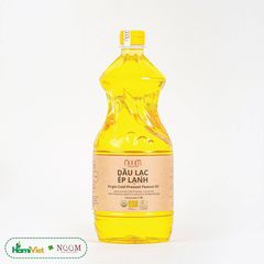 Dầu lạc ép lạnh Noom 500ML / 1.9L - 100% từ lạc hữu cơ, không tinh luyện, dầu nguyên chất, dùng chiên xào an toàn, chọn lựa cho sức khỏe