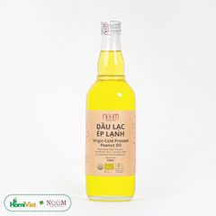 Dầu lạc ép lạnh Noom 500ML / 1.9L - 100% từ lạc hữu cơ, không tinh luyện, dầu nguyên chất, dùng chiên xào an toàn, chọn lựa cho sức khỏe