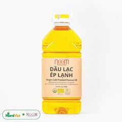 Dầu lạc ép lạnh Noom 500ML / 1.9L - 100% từ lạc hữu cơ, không tinh luyện, dầu nguyên chất, dùng chiên xào an toàn, chọn lựa cho sức khỏe