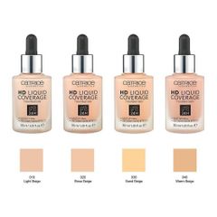 Kem nền Catrice HD Liquid Coverage Foundation 30ml Màu 020 - Che Khuyết Điểm Tuyệt Vời và Lớp Nền Tự Nhiên, Chính Hãng Đức