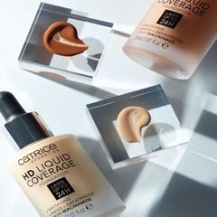 Kem nền Catrice HD Liquid Coverage Foundation 30ml Màu 020 - Che Khuyết Điểm Tuyệt Vời và Lớp Nền Tự Nhiên, Chính Hãng Đức