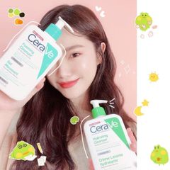 Sữa Rửa Mặt CeraVe Foaming Cleanser 236ml Cho Da Dầu - Gel Moussant Làm Sạch, Dưỡng Ẩm, Nguyên Liệu Tự Nhiên Chính Hãng