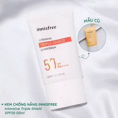 Kem Chống Nắng Innisfree Triple Shield SPF 50 - Bảo Vệ Da Toàn Diện, Dưỡng Ẩm, Chống Nắng Hiệu Quả, Phù Hợp Với Da Nhạy Cảm