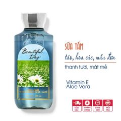 Sữa Tắm Bath & Body Works Beautiful Day 295ml - Gel Tắm Chiết Xuất Tự Nhiên, Hương Thơm Tươi Mát, Dưỡng Da Mềm Mại, Chính Hãng