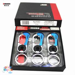 Bộ 3 Móc Khóa OMUDA 3754 - Phụ Kiện Thời Trang Sang Trọng, Độc Đáo, Màu Xanh Dương, Quà Tặng Thú Vị cho Bạn Bè và Người Thân