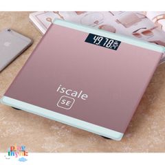 Cân Sức Khỏe Điện Tử ISCALE SE - Thiết Kế Sang Trọng, Kính Cường Lực, Tải Trọng 180kg, Dễ Dàng Theo Dõi Sức Khỏe Gia Đình