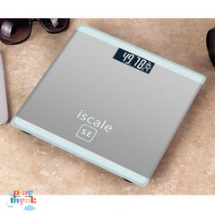 Cân Sức Khỏe Điện Tử ISCALE SE - Thiết Kế Sang Trọng, Kính Cường Lực, Tải Trọng 180kg, Dễ Dàng Theo Dõi Sức Khỏe Gia Đình