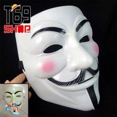 Mặt Nạ Guy Fawkes Anonymous - Phụ Kiện Cosplay Độc Đáo, Chất Liệu Nhựa, Sắc Trắng/Vàng, Thích Hợp Cho Anime và Game