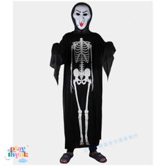Bộ hóa trang Halloween - Áo choàng và mặt nạ ma xương cho nam nữ JKZ21 - Set hoàn hảo cho tiệc hóa trang