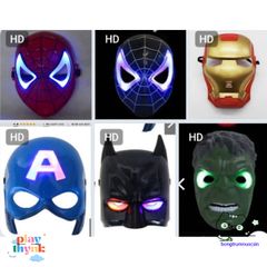 Khẩu Trang Phát Sáng Siêu Nhân Avengers - Mặt Nạ Độc Đáo Dành Cho Trẻ Em và Người Lớn, An Toàn Và Thú Vị