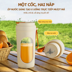 Máy Xay Sinh Tố Cầm Tay Mini - Dung Tích 340ml, Pin 3000mAh, Di Động Nhỏ Gọn Cho Chuyến Du Lịch, Công Suất 55W