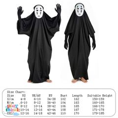 Bộ Trang Phục Cosplay Ma Vô Diện Spirited Away - Mặt Nạ và Găng Tay Độc Đáo cho Fan Anime