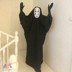 Bộ Trang Phục Cosplay Ma Vô Diện Spirited Away - Mặt Nạ và Găng Tay Độc Đáo cho Fan Anime