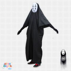Bộ Trang Phục Cosplay Ma Vô Diện Spirited Away - Mặt Nạ và Găng Tay Độc Đáo cho Fan Anime
