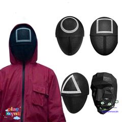 Mặt Nạ Gác Cổng Squid Game - Phụ Kiện Hóa Trang Halloween Cho Nam Nữ, Cosplay Siêu Đẳng Thảo Mộc Trò Chơi Con Mực