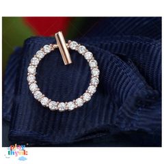 Bông Tai Vòng Phong Cách Nữ J6 - Set Trang Sức Độc Đáo Bằng Bạc S925 và Vàng Trắng 18K, Chống Dị Ứng và Oxy Hóa