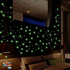 Miếng Dán Cửa Sổ Dạ Quang Mẫu Bông Tuyết - Đồ Trang Trí Nhà Cửa Độc Đáo, Thân Thiện Môi Trường, PVC Chất Lượng Cao