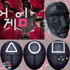 Mặt Nạ Squid Game - Mặt Nạ Thời Trang Cho Bữa Tiệc Hóa Trang Halloween, Cosplay, Đạo Cụ Diễn Xuất