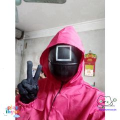 Mặt Nạ Cosplay Squid Game - Biến Hóa Nhân Vật Lính Hình Tròn, Tam Giác, Vuông Cho Halloween và Tiệc Tùng, Quà Tặng Tuyệt Vời
