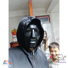 Mặt Nạ Cosplay Squid Game - Biến Hóa Nhân Vật Lính Hình Tròn, Tam Giác, Vuông Cho Halloween và Tiệc Tùng, Quà Tặng Tuyệt Vời