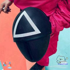 Mặt Nạ Cosplay Squid Game - Biến Hóa Nhân Vật Lính Hình Tròn, Tam Giác, Vuông Cho Halloween và Tiệc Tùng, Quà Tặng Tuyệt Vời