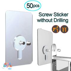 Bộ 50 ốc vít tự dán Gpro - Dụng cụ treo cố định mạnh mẽ, không khoan, bền bỉ cho mọi bề mặt tường
