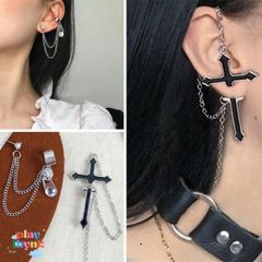Khuyên tai vintage hình thánh giá VED94 - Trang sức phong cách cổ điển, độc đáo cho tiệc cưới, sinh nhật, đời sống hàng ngày