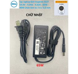 Sạc Laptop Dell 19.5V 4.62A 90W Chân Kim To 7.4mm x 5.0mm - Phụ Kiện Chính Hãng Tương Thích Inspiron, Latitude, Vostro