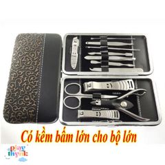 Bộ dụng cụ chăm sóc móng 12 món cao cấp với kềm bấm lớn - Dụng cụ làm đẹp hoàn hảo cho móng tay xinh đẹp