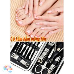 Bộ dụng cụ chăm sóc móng 12 món cao cấp với kềm bấm lớn - Dụng cụ làm đẹp hoàn hảo cho móng tay xinh đẹp