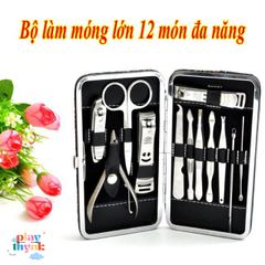 Bộ dụng cụ chăm sóc móng 12 món cao cấp với kềm bấm lớn - Dụng cụ làm đẹp hoàn hảo cho móng tay xinh đẹp