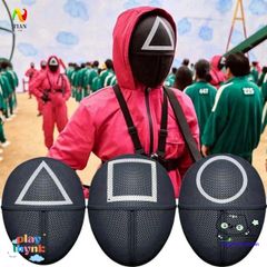 Khẩu Trang Cosplay Tam Giác Độc Đáo - Mặt Nạ Trò Chơi Câu Mực Hàn Quốc - Đạo Cụ Thời Trang Game Tử Thần