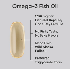 Viên Uống Dầu Cá Omega-3 Sports Research Alaskan Triple Strength 60 Viên - Hỗ Trợ Sức Khỏe Tim Mạch, Não Bộ, Hàng Chính Hãng Mỹ