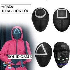 Mặt Nạ Hóa Trang Squid Game - Đạo Cụ Halloween Độc Đáo Cho Người Lớn & Trẻ Em - Món Quà Tuyệt Vời Cho Fan Series Hàn Quốc